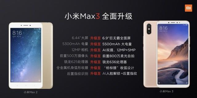 小米max3上市